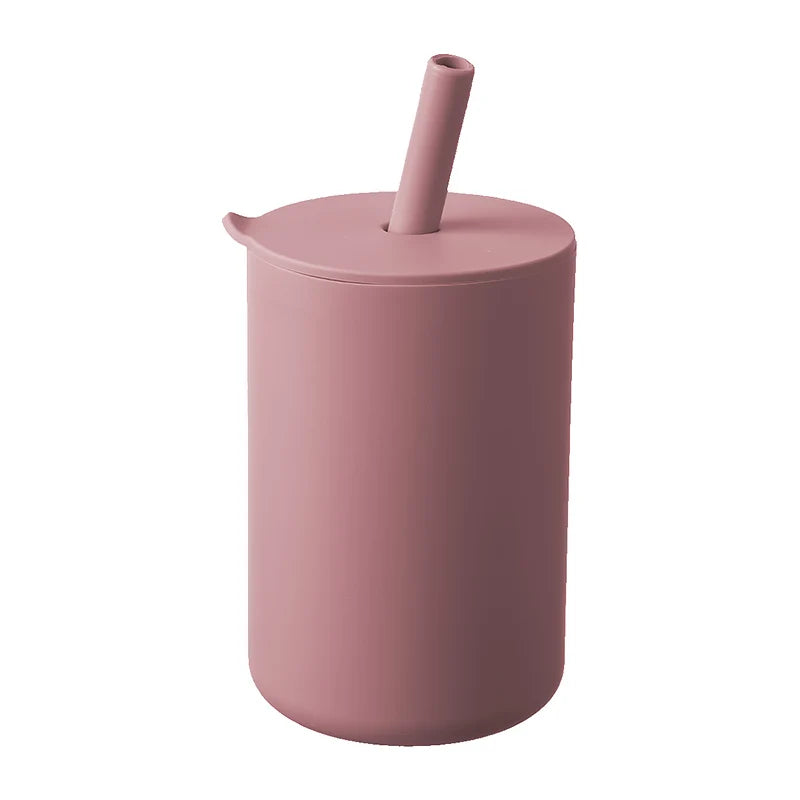 1pc 150ml Baby Straw Cup 5oz Toddler Drinking Cup Silicone Training Cup For Baby And Kids Portable And Practical Feeding Cup