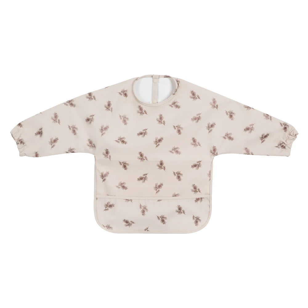 Baby Bibs Kids Toddler Long Sleeve Scarf Pu Waterproof Art Smock Cute Fox Boys Girls Apron Pocket Design Infant Feeding Clothes