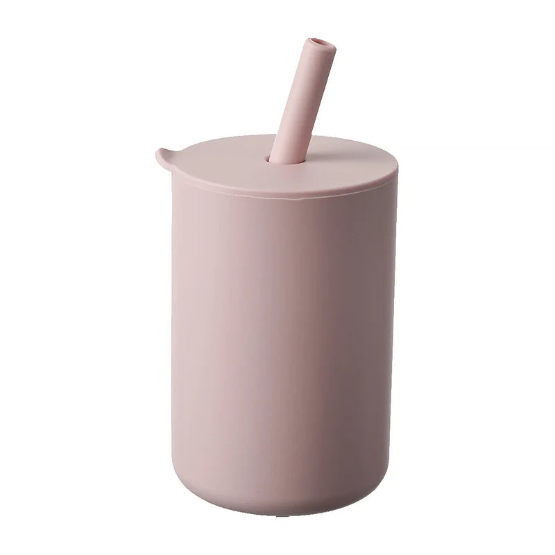 1pc 150ml Baby Straw Cup 5oz Toddler Drinking Cup Silicone Training Cup For Baby And Kids Portable And Practical Feeding Cup