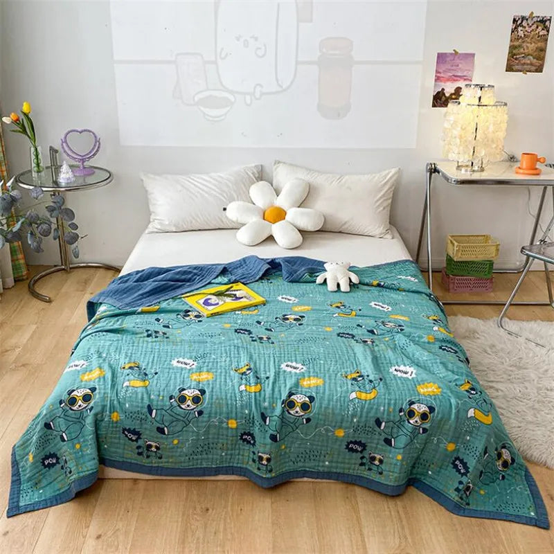5 Size Baby Muslin Cotton Blanket 6 Layer Gauze Cotton Kids Adult Bedding Sleeping Blanket Bed Sheet Bedspread Children Blanket