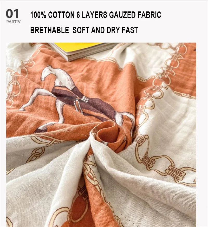 5 Size Baby Muslin Cotton Blanket 6 Layer Gauze Cotton Kids Adult Bedding Sleeping Blanket Bed Sheet Bedspread Children Blanket