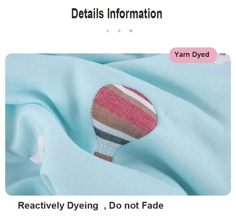 Reall Thick 10 Layers Muslin Cotton Kids Sleeping Blanket Autumn Winter Warm Baby Children Nap Bedding Blanket 120x150cm