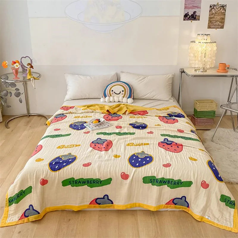 5 Size Baby Muslin Cotton Blanket 6 Layer Gauze Cotton Kids Adult Bedding Sleeping Blanket Bed Sheet Bedspread Children Blanket