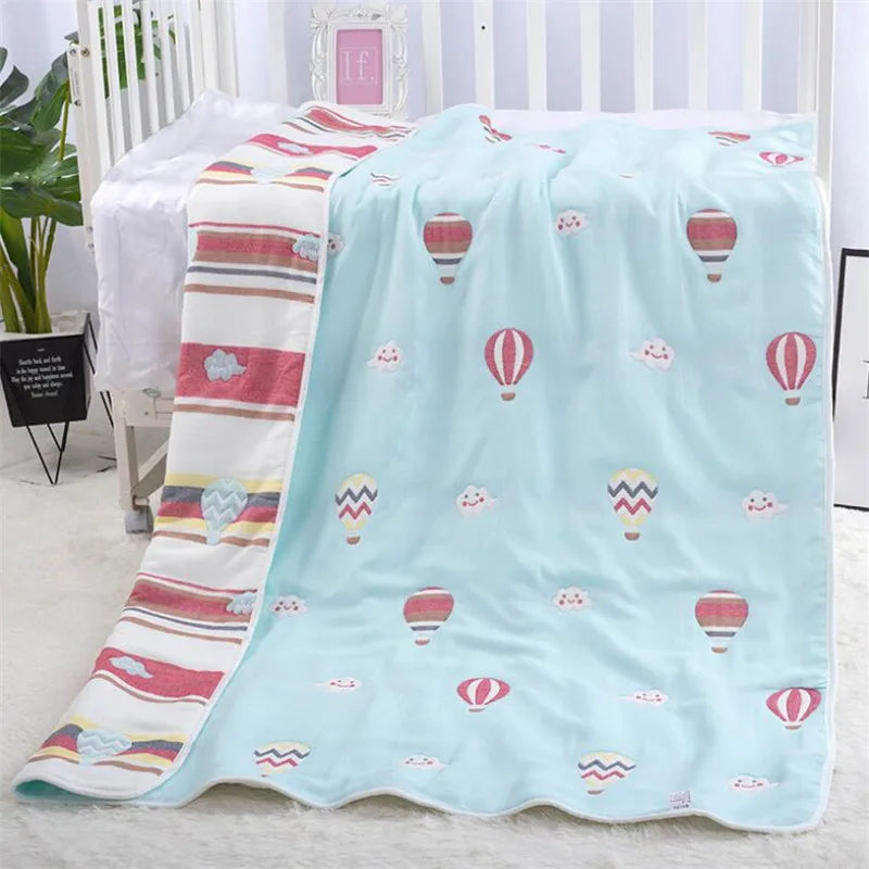 Reall Thick 10 Layers Muslin Cotton Kids Sleeping Blanket Autumn Winter Warm Baby Children Nap Bedding Blanket 120x150cm