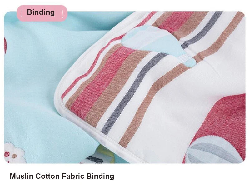 Reall Thick 10 Layers Muslin Cotton Kids Sleeping Blanket Autumn Winter Warm Baby Children Nap Bedding Blanket 120x150cm