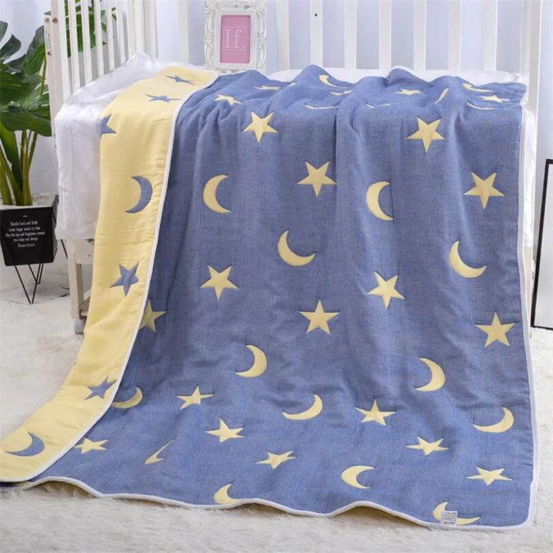 Reall Thick 10 Layers Muslin Cotton Kids Sleeping Blanket Autumn Winter Warm Baby Children Nap Bedding Blanket 120x150cm