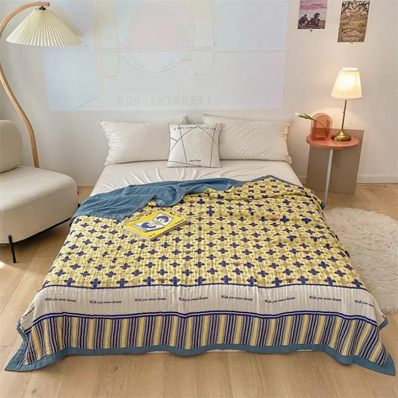5 Size Baby Muslin Cotton Blanket 6 Layer Gauze Cotton Kids Adult Bedding Sleeping Blanket Bed Sheet Bedspread Children Blanket