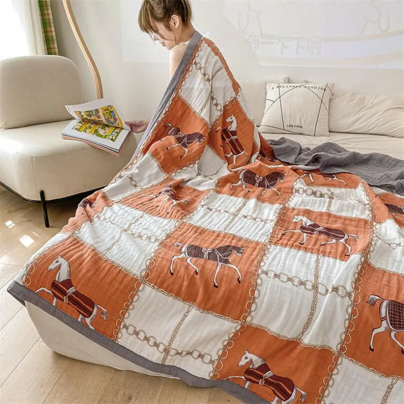 5 Size Baby Muslin Cotton Blanket 6 Layer Gauze Cotton Kids Adult Bedding Sleeping Blanket Bed Sheet Bedspread Children Blanket
