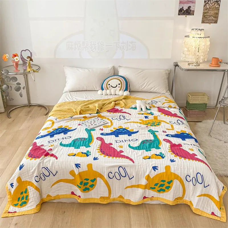 5 Size Baby Muslin Cotton Blanket 6 Layer Gauze Cotton Kids Adult Bedding Sleeping Blanket Bed Sheet Bedspread Children Blanket