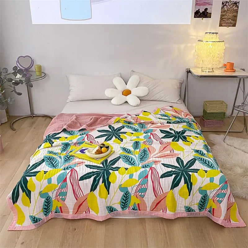 5 Size Baby Muslin Cotton Blanket 6 Layer Gauze Cotton Kids Adult Bedding Sleeping Blanket Bed Sheet Bedspread Children Blanket