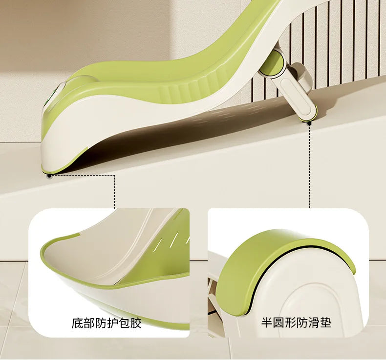 Real-Time Temperature Silicone Baby Take A Bath Bathtub Non-Slip Foot Bath Bucket Folding Bathroom with Temperature Sensing