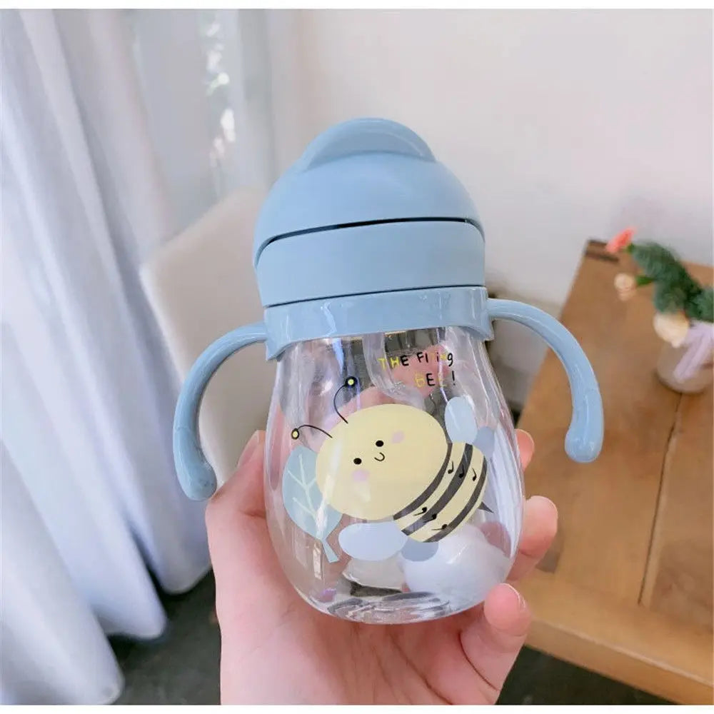 350 ML Children Portable Straw Drinkware Sports Travel Drinking Bottles Water Cup Cute Cartoon Water Bottle Outdoor
