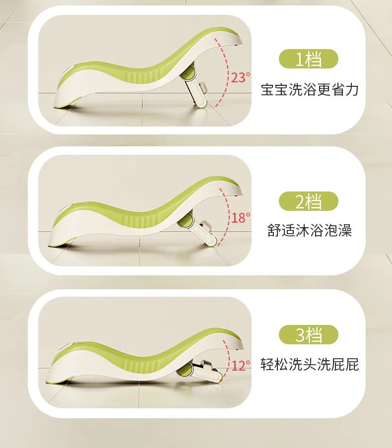 Real-Time Temperature Silicone Baby Take A Bath Bathtub Non-Slip Foot Bath Bucket Folding Bathroom with Temperature Sensing