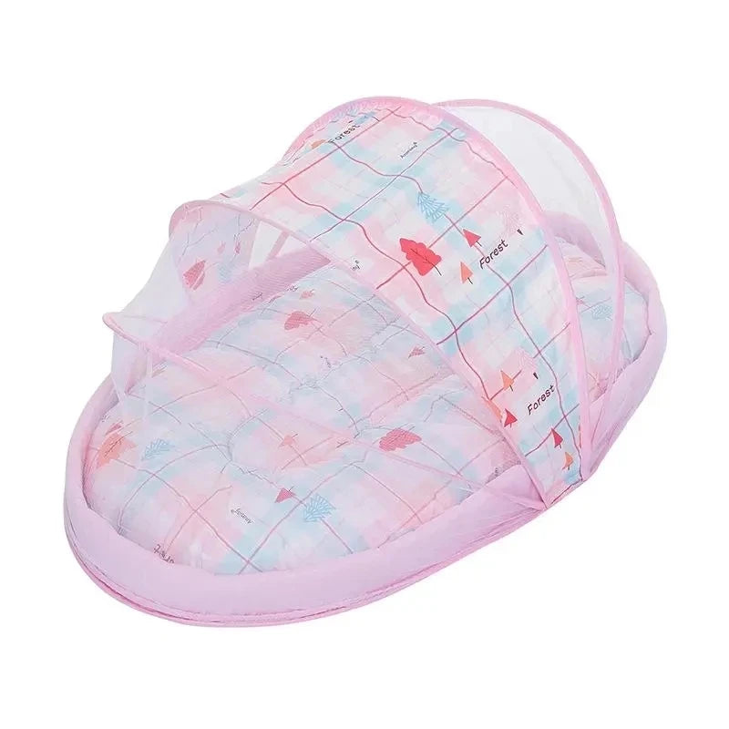 3 Pieces/Set Portable No-install Foldable Baby Mosquito Net Four Seasons Newborn Anti-fall Mosquito Net Modern Style Bedding