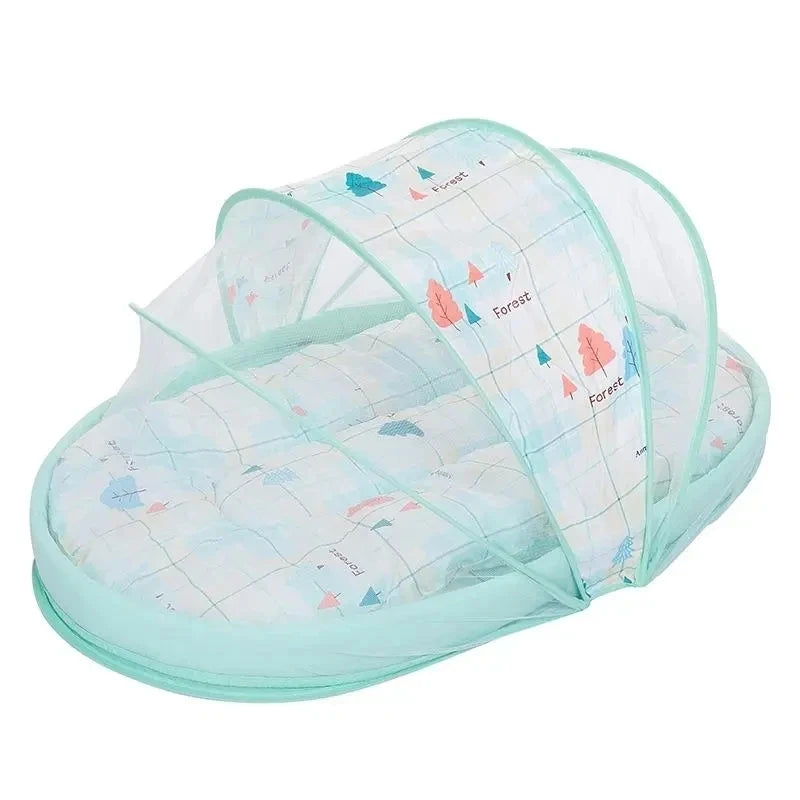 3 Pieces/Set Portable No-install Foldable Baby Mosquito Net Four Seasons Newborn Anti-fall Mosquito Net Modern Style Bedding