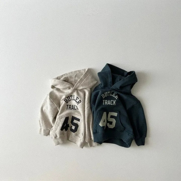 2025 Autumn New Baby Long Sleeve Sweatshirt Cotton Infant Boys Letter Print Hooded Sweatshirt Girls Casual Pullover Baby Clothes