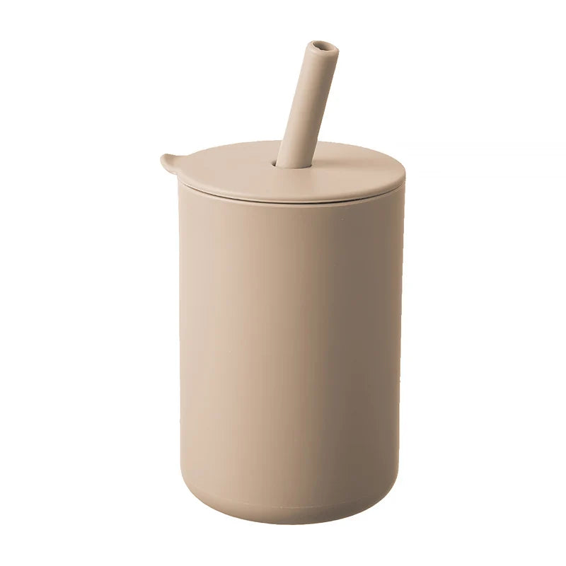 1pc 150ml Baby Straw Cup 5oz Toddler Drinking Cup Silicone Training Cup For Baby And Kids Portable And Practical Feeding Cup