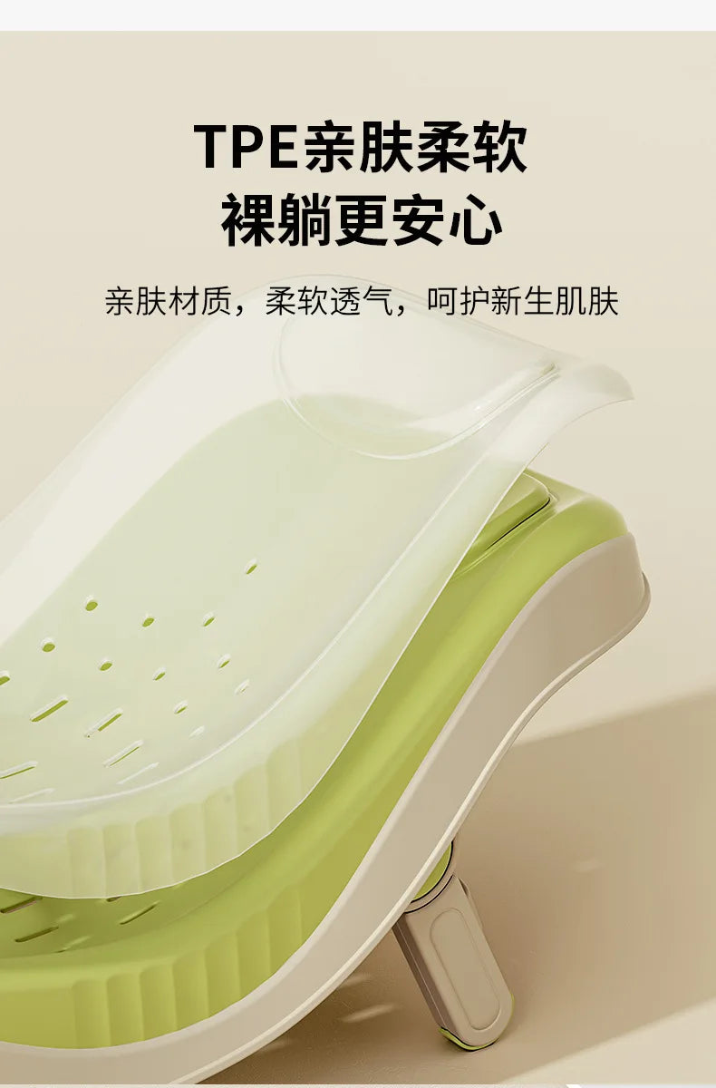 Real-Time Temperature Silicone Baby Take A Bath Bathtub Non-Slip Foot Bath Bucket Folding Bathroom with Temperature Sensing