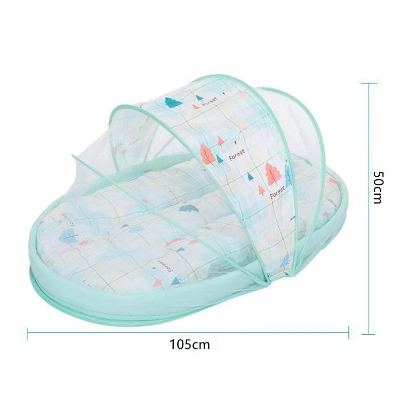 3 Pieces/Set Portable No-install Foldable Baby Mosquito Net Four Seasons Newborn Anti-fall Mosquito Net Modern Style Bedding