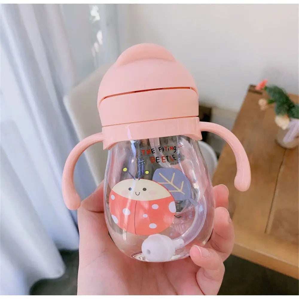 350 ML Children Portable Straw Drinkware Sports Travel Drinking Bottles Water Cup Cute Cartoon Water Bottle Outdoor