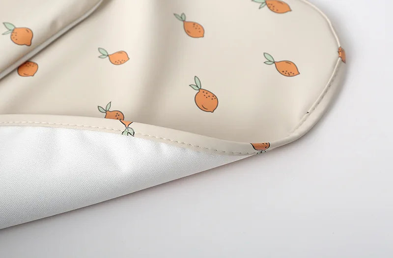 Easy Wear Long Sleeved Bib Baby Toddler Soft PU Bibs Painting Waterproof Meals Protection Washable Easy Clean Smock for Children