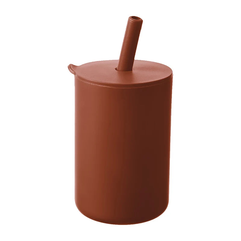 1pc 150ml Baby Straw Cup 5oz Toddler Drinking Cup Silicone Training Cup For Baby And Kids Portable And Practical Feeding Cup