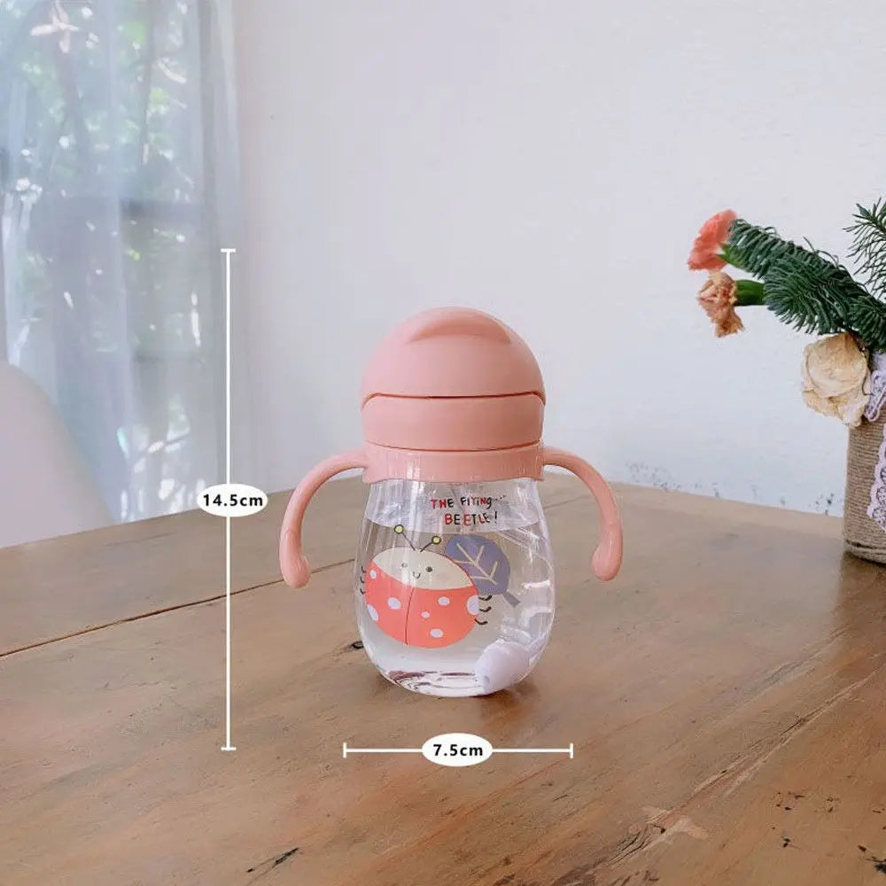 350 ML Children Portable Straw Drinkware Sports Travel Drinking Bottles Water Cup Cute Cartoon Water Bottle Outdoor