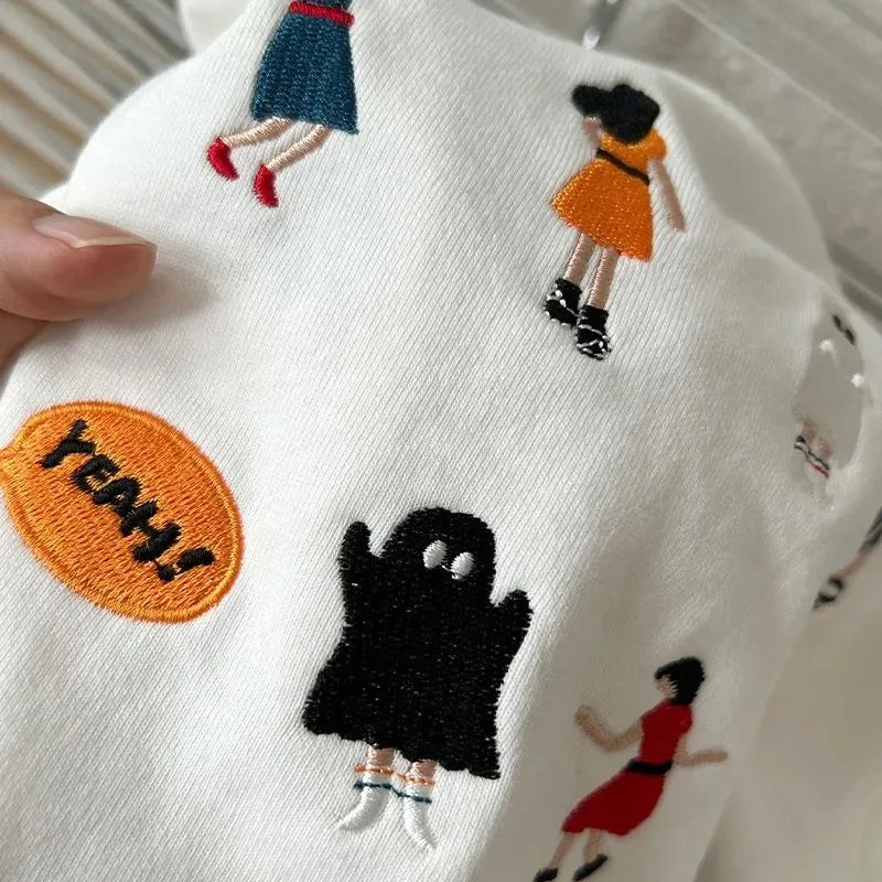 Spring Autumn Children Boys Sweatshirt Korean Pure Cotton Cartoon 1-6Y Boys Tops Loose Fleece Warm  Infant Baby Boys Undershirts