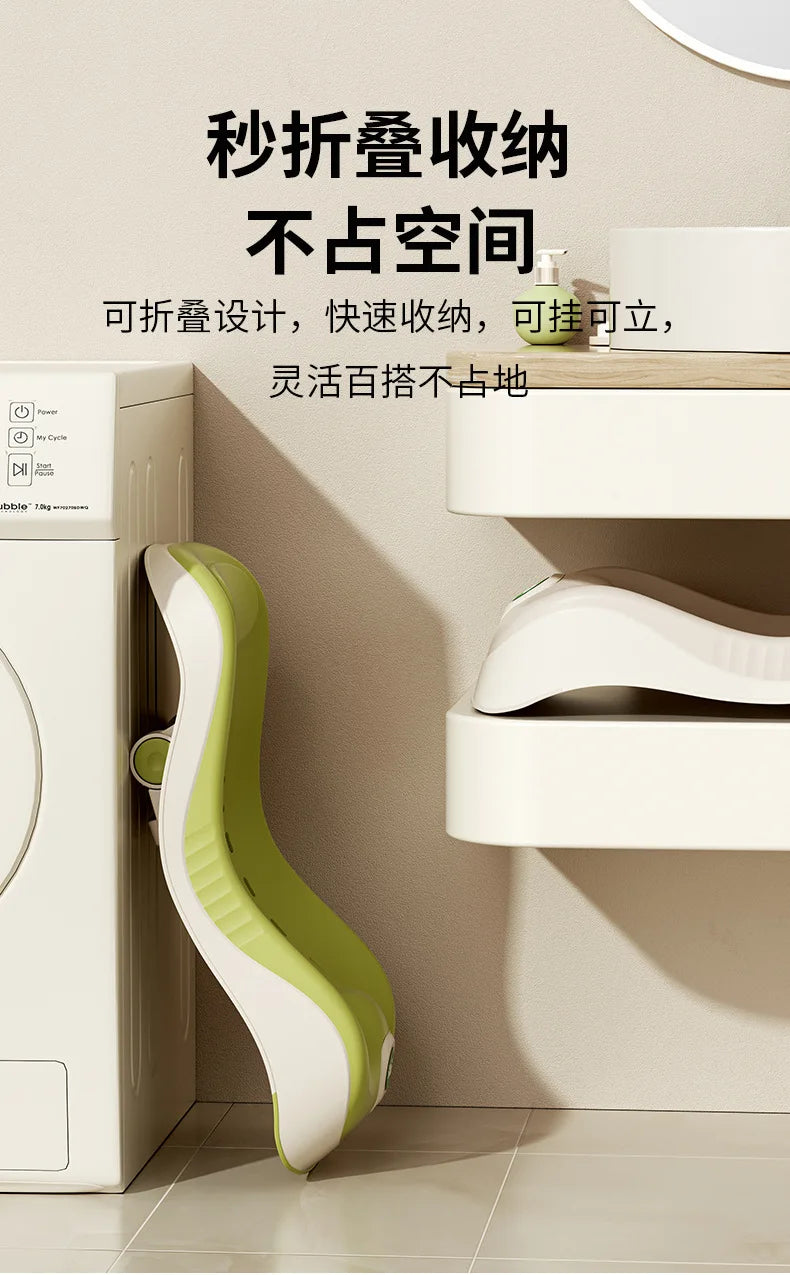 Real-Time Temperature Silicone Baby Take A Bath Bathtub Non-Slip Foot Bath Bucket Folding Bathroom with Temperature Sensing