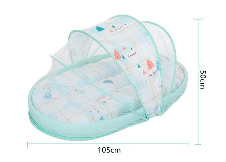 3 Pieces/Set Portable No-install Foldable Baby Mosquito Net Four Seasons Newborn Anti-fall Mosquito Net Modern Style Bedding