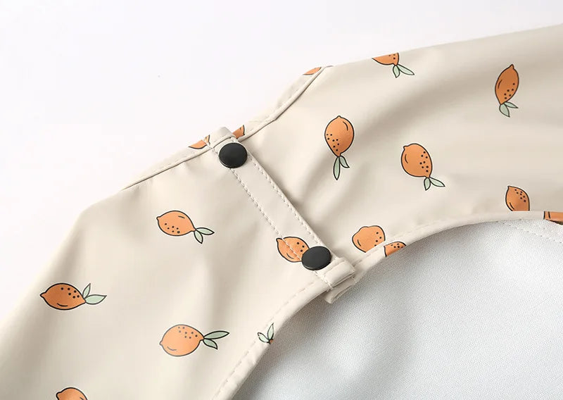 Easy Wear Long Sleeved Bib Baby Toddler Soft PU Bibs Painting Waterproof Meals Protection Washable Easy Clean Smock for Children