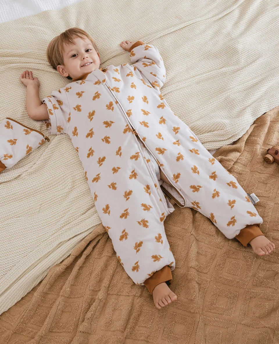 Baby Sleeping Bag Removable Sleeves Winter Warm Kids Sleepwear Baby Pajamas 3-Ways Zipper 100% Cotton Baby Sleepsack 2.5Tog