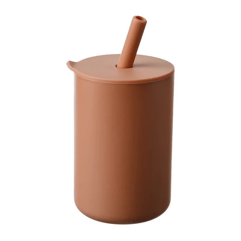 1pc 150ml Baby Straw Cup 5oz Toddler Drinking Cup Silicone Training Cup For Baby And Kids Portable And Practical Feeding Cup