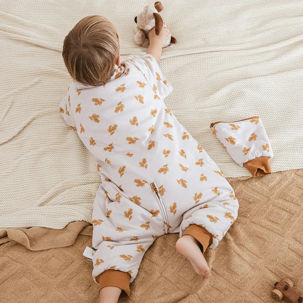 Baby Sleeping Bag Removable Sleeves Winter Warm Kids Sleepwear Baby Pajamas 3-Ways Zipper 100% Cotton Baby Sleepsack 2.5Tog
