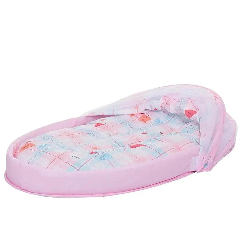 3 Pieces/Set Portable No-install Foldable Baby Mosquito Net Four Seasons Newborn Anti-fall Mosquito Net Modern Style Bedding